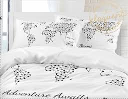 Regular price $ 98.00 sale price $ 78.98 save $ 19.02. Adventure Awaits World Map Bedding Set Personalized With Etsy Geometric Bedding Bedding Set Bedding Sets Online