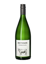 Metzger Grunstadt 2017 Riesling Flanke Weinflasche Wein Party