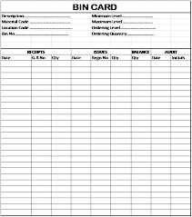 Inventory Transaction Records Cards Image Records