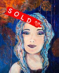 This gorgeous girl under her Autumn bower off to a new home ❤️🍁 🎶 they  all disappear from view Coz I only have eyes For you 🎶 #sold #art  #commission #autumn #gallery #