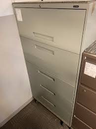 Global 4 drawer lateral file cabinet. 5 Drawer Lateral Filing Cabinet Grey Global 9300