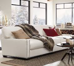 Ideas & inspiration for real life. Turner Square Arm Fabric Sofa With Nailheads Pottery Barn