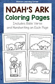 A free teacher parent aid to use in explaining the gospel to young people. Noah S Ark Coloring Pages Mamas Learning Corner
