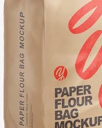 Download Kraft Paper Flour Bag Mockup In Bag Sack Mockups On Yellow Images Object Mockups