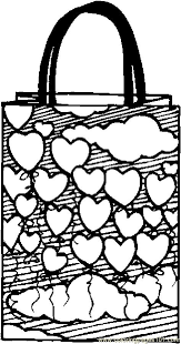 Each bag comes with two colored pencils attached to the handle. Gift Bag Hearts Coloring Page For Kids Free Valentine S Day Printable Coloring Pages Online For Kids Coloringpages101 Com Coloring Pages For Kids