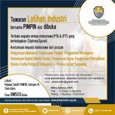 Pelajar disyaratkan lulus latihan industri sebelum diperakukan untuk penganugerahan sijil atau diploma politeknik kptm. Pimpin Uitm On Twitter Mencari Tempat Latihan Industri Internship Tawaran Latihan Industri Di Pimpin Kini Dibuka Kemasukan Segera Sepanjang Masa Seawal Disember 18 Sila Kemukakan Resume Dokumen Berkaitan Ke Pimpinuitm Gmail Com Mohon Rt