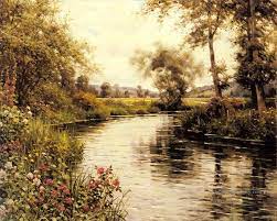 It might be said that with paintings like this one, annibale carracci invented the landscape as a subject for italian baroque painting. Oil Paintings Of 4 Flowers In Bloom By A River Landscape Louis Aston Knight Art For Sale By Artists