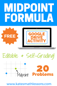 Midpoint Formula Free Google Drive Activity Midpoint Formula Secondary Math Teaching Math