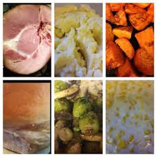 25 Days Of Christmas Day 1 Honey Baked Ham Mashed Potatoes Creamed Corn Brussels Sprouts With Mushrooms Homemade Dinner Rolls Honey Baked Ham Dinner Rolls