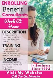 Work At Home As A Benefit Consultant Home Based Business Opportunities Helping People Working From Home