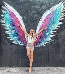 Los Angeles Angel Wings Art Burgersteig Kunst Kreide Fotos