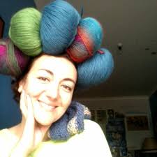 Beanie Handmade Handknit Certified Sustainable Wool Ethical Superfine  Merino Unisex Blue White Stripes Tikuchi