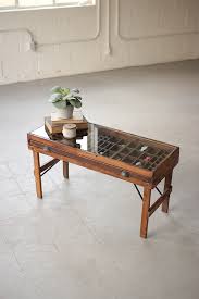 Antique Printers Tray Accent Table With Glass Top Printers Tray Accent Table Tray Decor