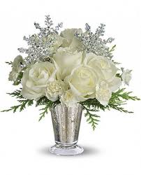 Christmas Flower Arrangement White Glow Christmas Flower Arrangements Winter Flower Arrangements Christmas Floral Arrangements