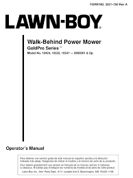 Maybe you would like to learn more about one of these? Lawn Boy Goldpro Series Operator S Manual Pdf Download Manualslib