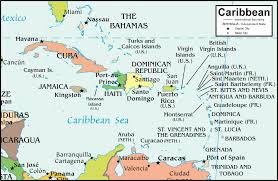 Caribbean Islands Map And Satellite Image