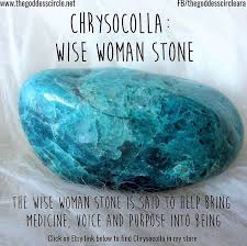 C Ara Campbell On Instagram Chrysocolla The Wise Woman Stone Is A Gorgeous Blue Green Stone Which Exudes A Beautiful Feminine Goddess Energy A Powerfu Sten