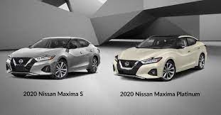 2020 Nissan Maxima S Vs 2020 Nissan Maxima Platinum Trim Level Comparison Nissan Maxima Nissan Nissan Cars