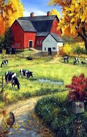 Barn Farm Life Painting Farm Paintings Farm Scene Farm Art