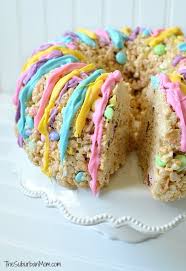 Spring Rice Krispies Treat Cake Easter Rice Krispie Treats Rice Krispie Treats Cake Easter Rice Krispies