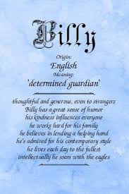 Meaning Of The Name Billy Names With Meaning Biblical Names Names