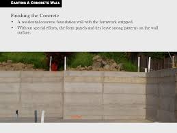 Construction worker plastering and smoothing concrete wall with cement. Casting A Concrete Wall Ppt Video Online Download
