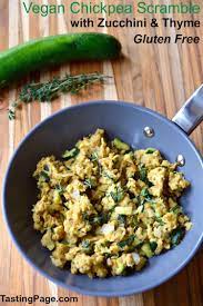 Chickpea Scramble With Zucchini And Thyme Vegan Gluten Free Tasting Page Clean Eating Breakfast Recipes Clean Eating Breakfast Healthy Breakfast Recipes