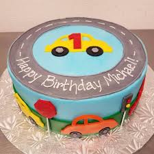 Car Birthday Cake For Little Boy Car Themed First Birthday Cake Cars Birthday Cake Cars Theme Cake First Birthday Cakes