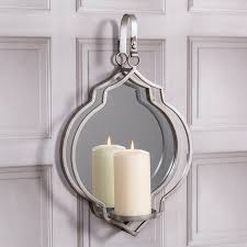 They're pretty enough to balance out other wall hangings in the living room or be displayed on their own creating the candlelit atmosphere on a patio. Silver Candle Holder Wall Hanger Large Mirror Modern Chic Metal Sconce Gift Home Ebay