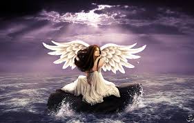 She's making a fanfic about pjato. Wallpaper Sea Girl Wings Angel Leo Bow Sphinx Wei Feng Capitan Images For Desktop Section Fantastika Download