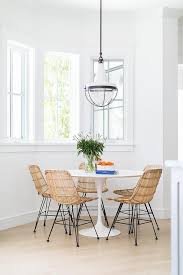 See more ideas about wicker dining room chairs, dining room chairs, dining. Round Saarinen Dining Table With Modern Wicker Dining Chairs Transitional Dining Room Saarinen Dining Table Wicker Dining Chairs Decor