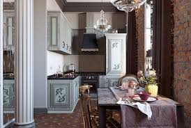 The victorian kitchen in this picture is a clever amalgamation of pastel blues, whites and light wood. Timeless Opulence 20 Victorian Kitchens With Modern Functionality