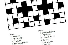 A cross number puzzle is the same as a crossword puzzle whereas it holds the numeric digits. Double And Half Cross Number Puzzle Mathsticks Com
