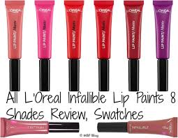 All Loreal Infallible Lip Paints 8 Shades Review Swatches
