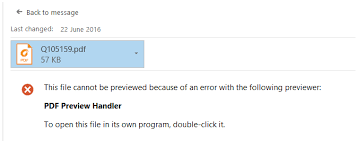 Outlook Pdf Preview Handler Error Super User