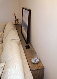 Diy console table with extra storage both inside and on the end. Turtles And Tails Diy Sofa Table