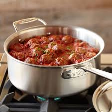 All Clad D5 Brushed Stainless Steel 6 Qt Deep Saute Pan Williams Sonoma