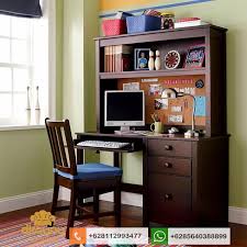 Meja Belajar Jati Model Minimalis In 2020 Simple Desk Furniture Childrens Desk