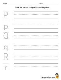 Free Printable Writing Worksheet P Q R For Kindergarten Writing Worksheets Kindergarten Worksheets Writing Worksheets Kindergarten