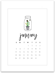Download pdf calendars of all sorts. January 2020 Calendar Page Printable Mason Jar Crafts Love