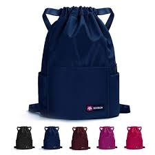 Erfahren sie, was meinungsführer darüber denken Waterproof Drawstring Gym Backpack Bag For Men Women Sport Gym Sack Mini Travel Daypack