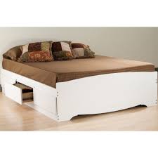 Weiss Voll Plattform Bett Schlafzimmer Bett Plattform Bett Plattform Bett Lagerung Bett Lagerung