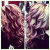 Rose Gold Blonde Hair With Burgundy Lowlights