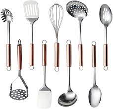 Maybe you would like to learn more about one of these? Amazon Com Kitchen Utensil Set 9 Piece Stainless Steel Cooking Utensil Set Kitchen Gadgets Cookware Set Best Gift Kitchen Tool Set Rose Gold Handle Home Kitchen