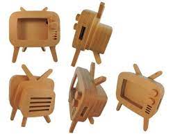 Retro Wooden Tv Holder For Smart Phone Or Tablet Wooden Phone Holder Diy Phone Holder Woodworking