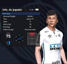 Scouts at santos needed all of five minutes to be convinced the kid trying out for a place in their. A M Facemaker Nova Face Kaio Jorge Do Santos Pes 2017 Facebook