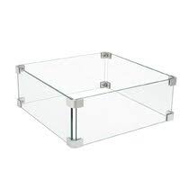 Item 3 gaspro 23.5 square fire pit glass wind guard clear tempered glass wind guard. Fire Pit Wind Guard Wayfair