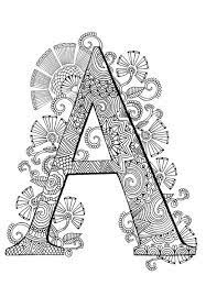 Coloring pages color by number coloring pages for adults from alphabet coloring pages for adults. Hard Letter Coloring Pages