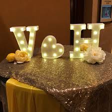 Pas Cher Bricolage Lettre Symbole Signe Coeur En Plastique D Eclairage Led Lumieres De Mariage Du Jour De Decoration Fiancailles Eclairage De Mariage Veilleuse