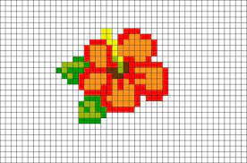 Hibiscus Pixel Art Tiny Cross Stitch Cross Stitch Patterns Pixel Art hibiscus pixel art tiny cross stitch